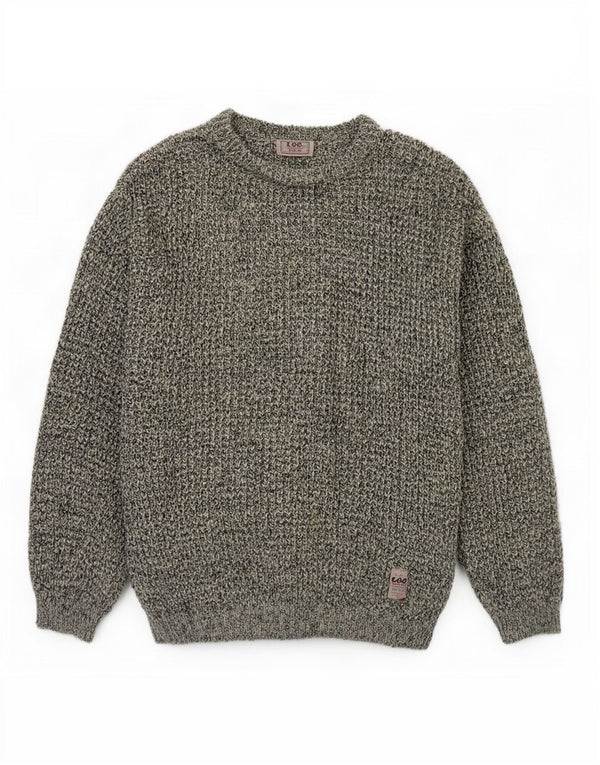 Suéter masculino Lee com gola canoa XL cinza manchado