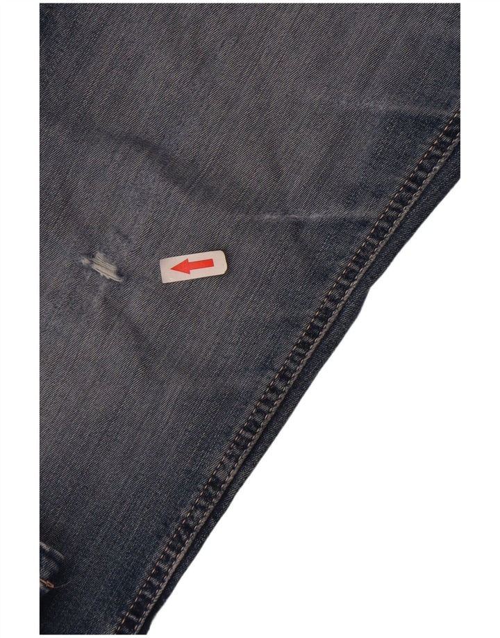 Jeans justos femininos Marks & Spencer W32 L30 algodão azul