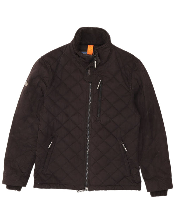 Jaqueta masculina Superdry The Windhiker acolchoada UK 42 XL poliéster preto