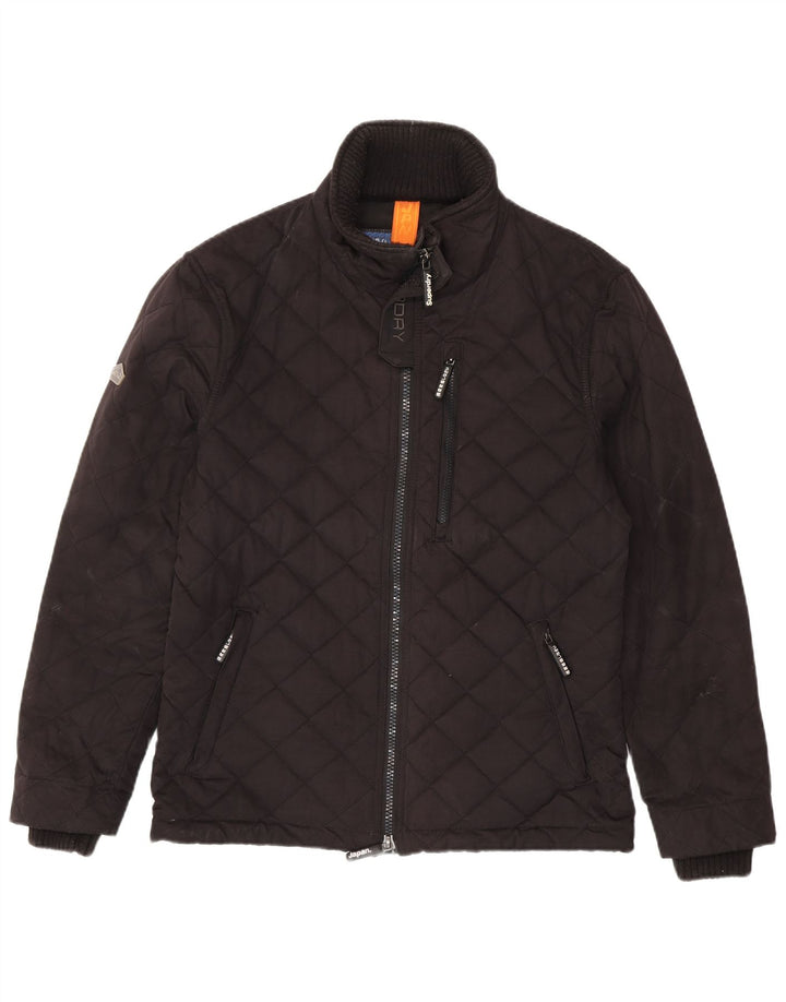 Jaqueta masculina Superdry The Windhiker acolchoada UK 42 XL poliéster preto