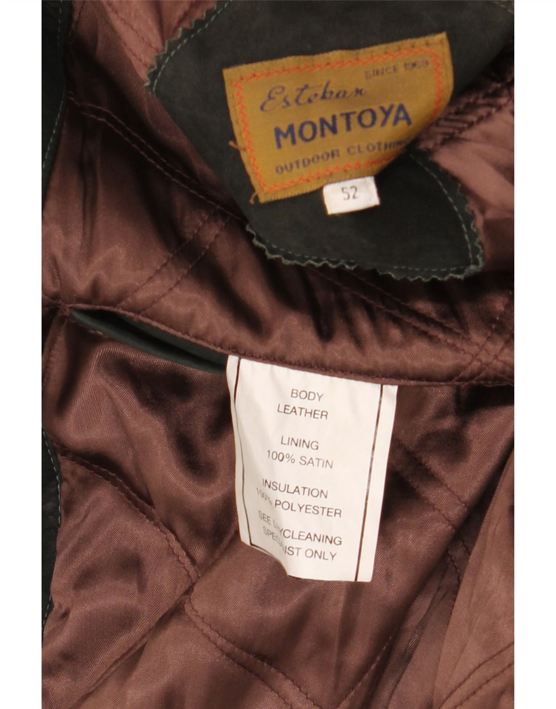 Casaco de couro masculino VINTAGE IT 52 XL couro preto