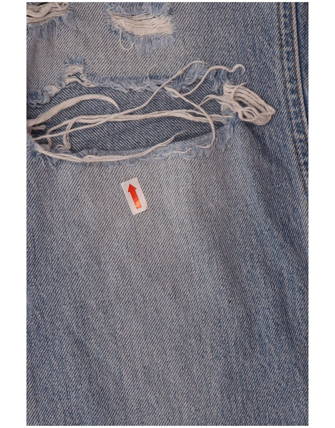 Zara Jeans feminino angustiado cônico EU 36 XS W26 L27 azul algodão grunge