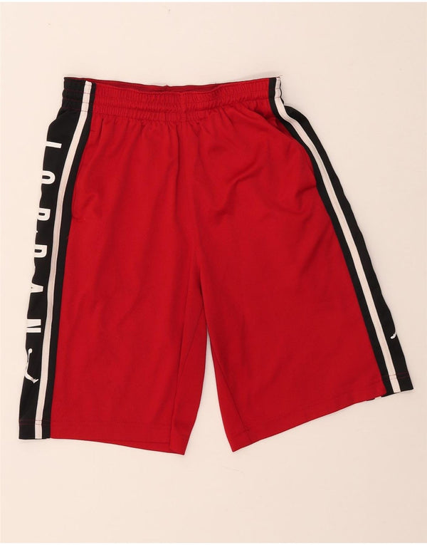 Shorts esportivos gráficos JORDAN Boys Dri Fit 13-14 anos XL vermelho colorblock