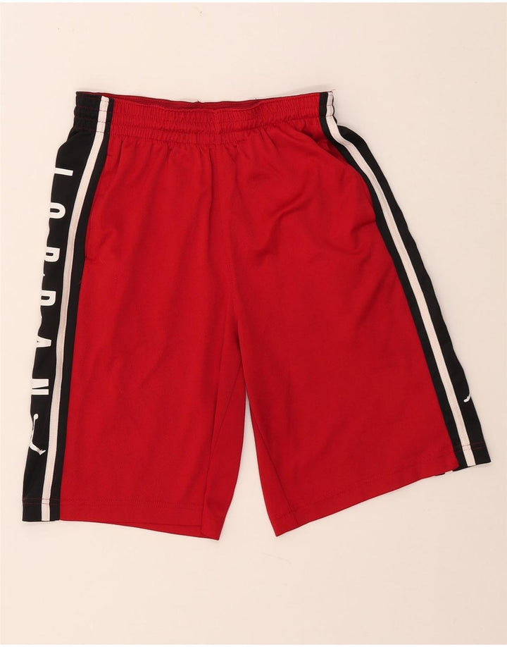 Shorts esportivos gráficos JORDAN Boys Dri Fit 13-14 anos XL vermelho colorblock