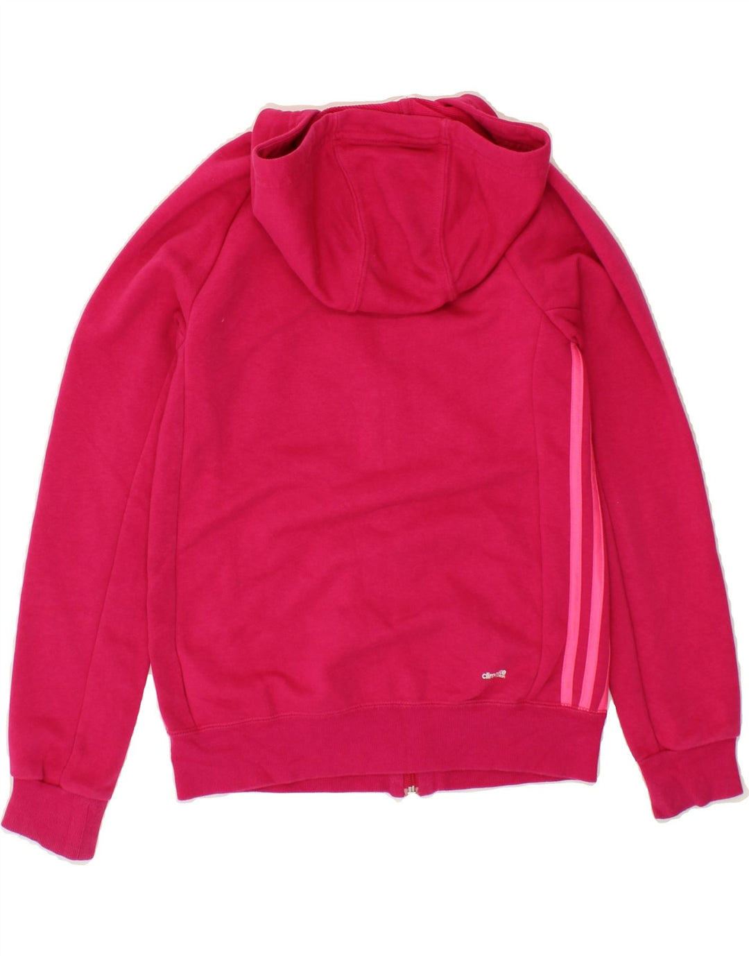 ADIDAS Girls Climalite Zip Hoodie Sweater 11-12 Years Pink Cotton Vintage Adidas and Second-Hand Adidas from Messina Hembry 
