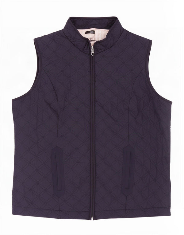 Colete acolchoado feminino Marks & Spencer UK 18 XL azul marinho poliéster
