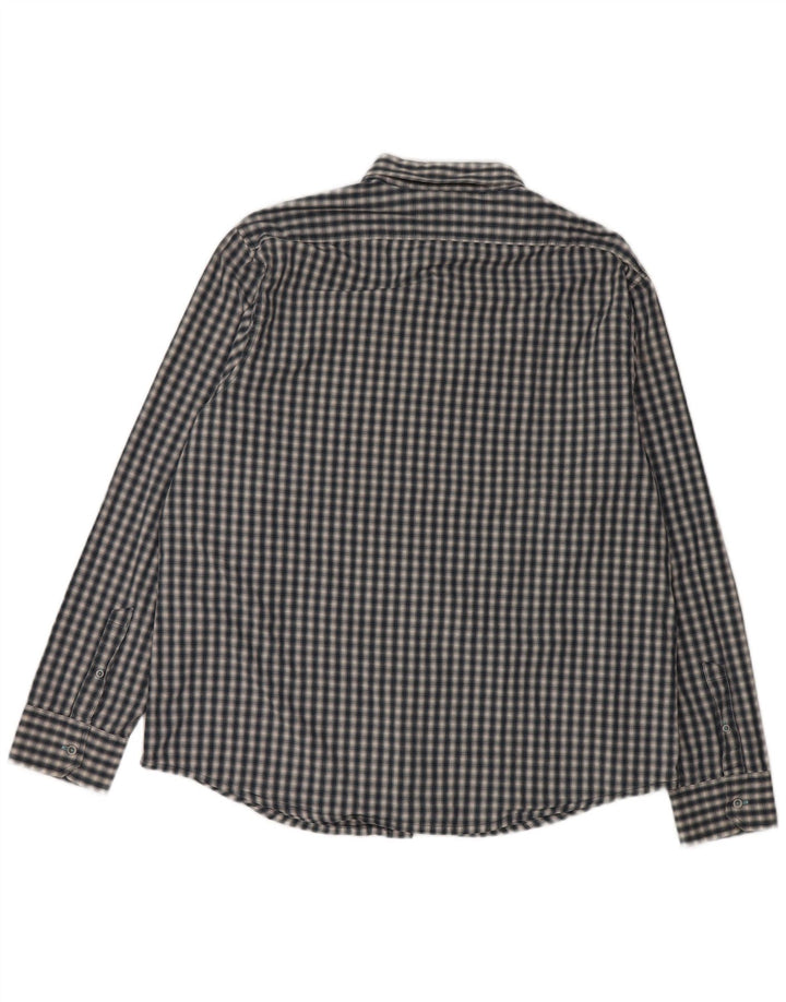 Camisa masculina Penguin Heritage xadrez slim fit 2XL algodão xadrez azul