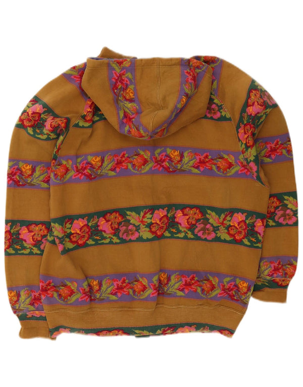 Jaqueta feminina com capuz American System UK 16 grande marrom floral