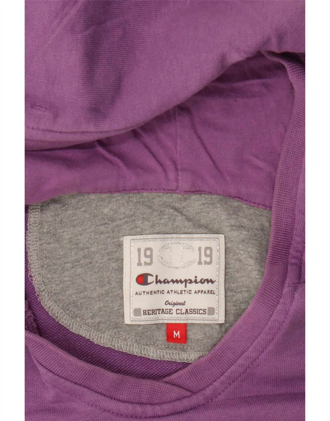 CHAMPION Suéter com capuz feminino Heritage Classics UK 14 médio roxo