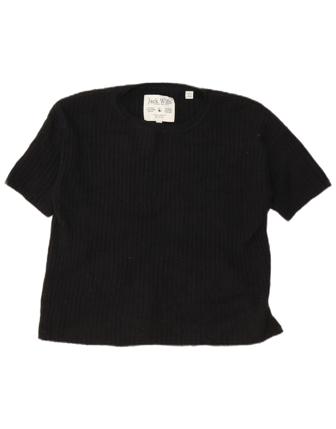 Blusa feminina Jack Wills UK 8 pequena poliéster preta