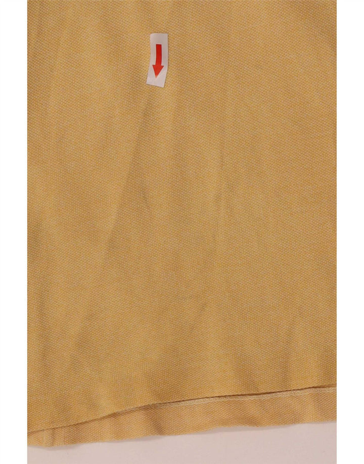 Camisa polo masculina Lacoste tamanho 5 grande algodão amarelo