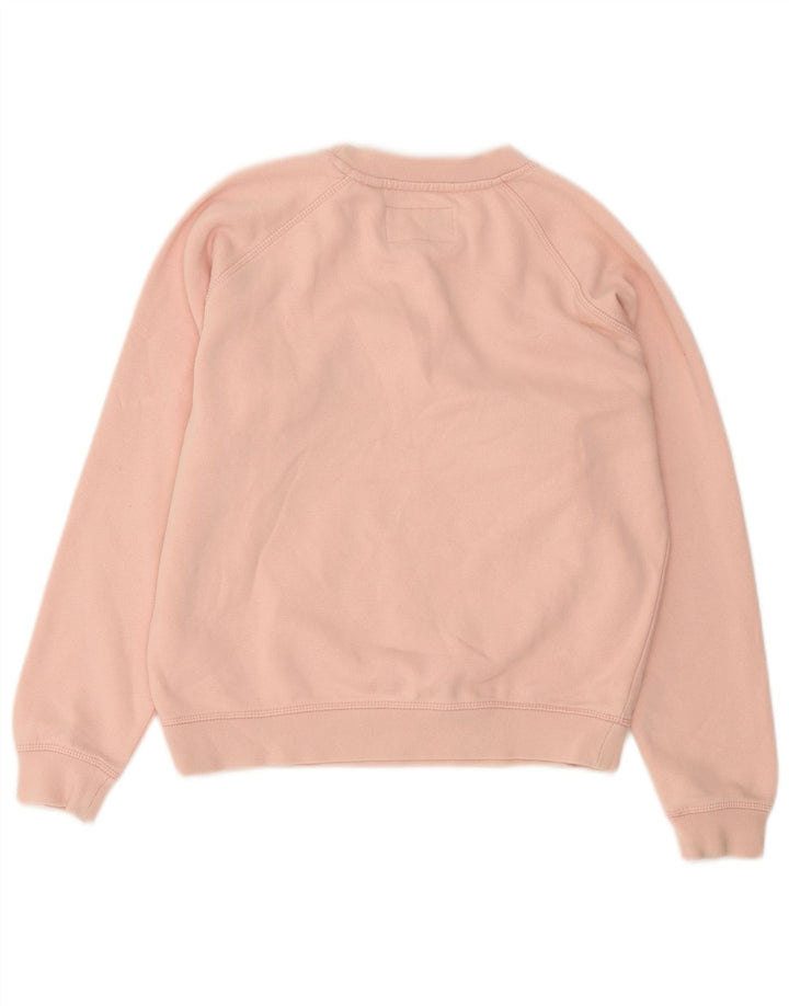Jack Wills moletom feminino grande com estampa gráfica Reino Unido 6 pequeno rosa