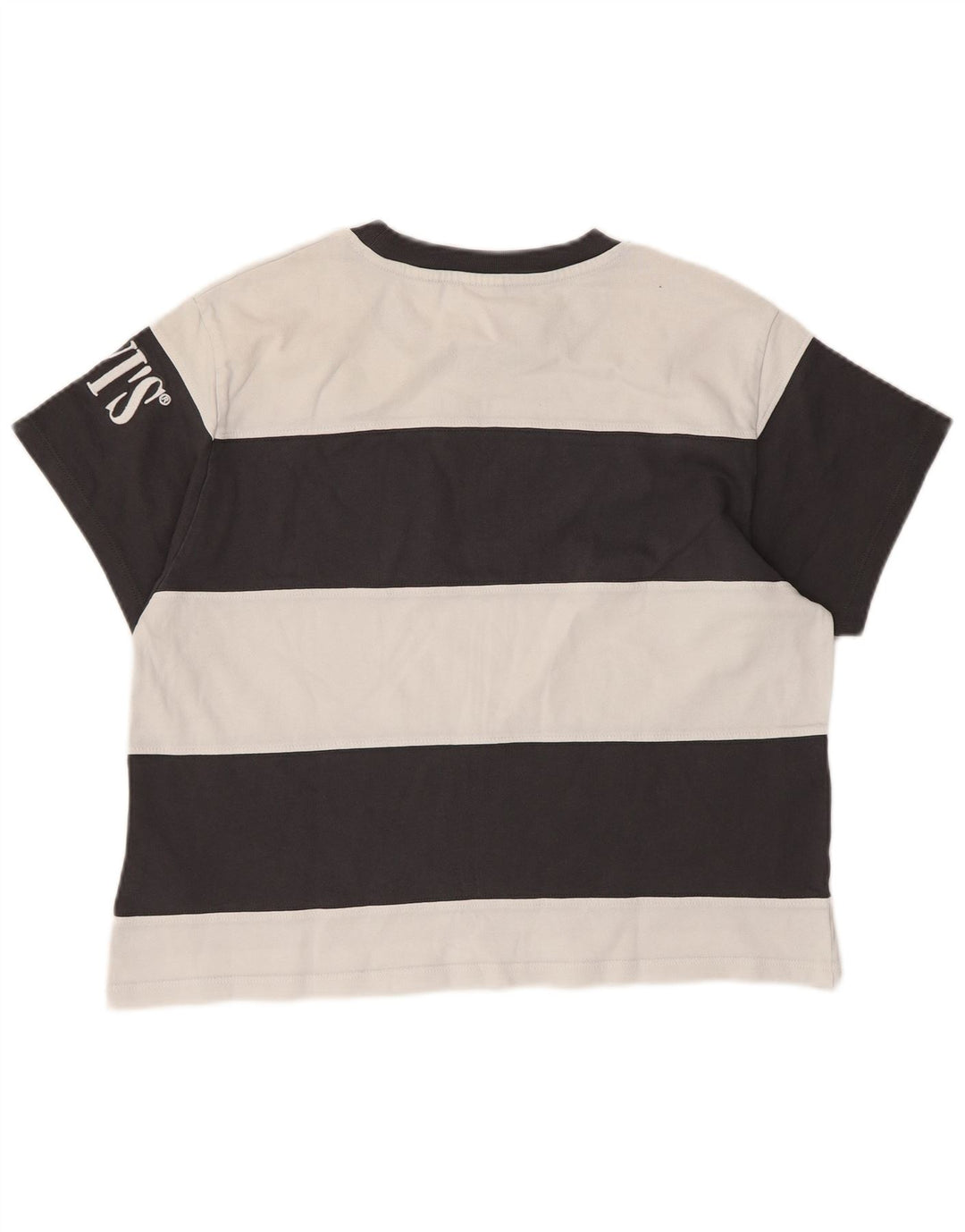 Camiseta feminina Levi's Crop Oversized Graphic UK 6 XS preta listrada