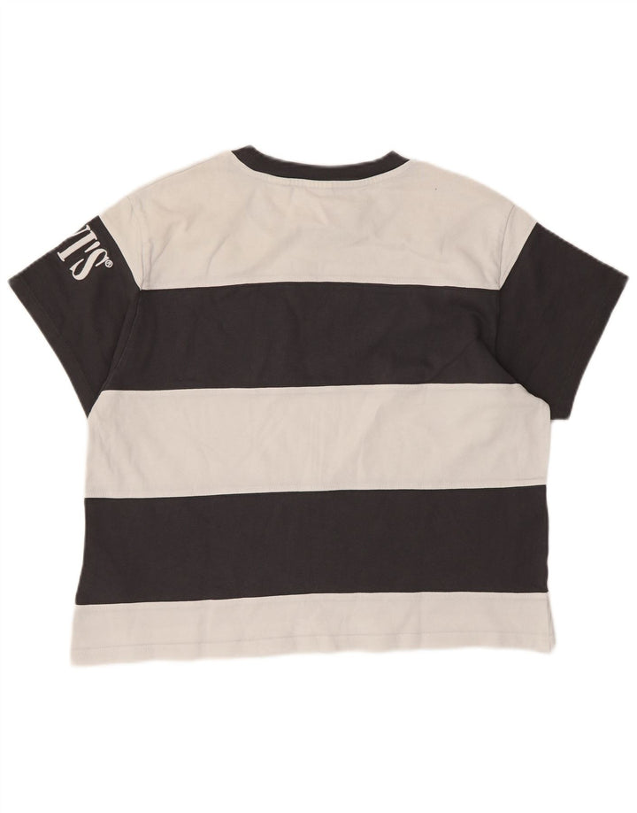 Camiseta feminina Levi's Crop Oversized Graphic UK 6 XS preta listrada