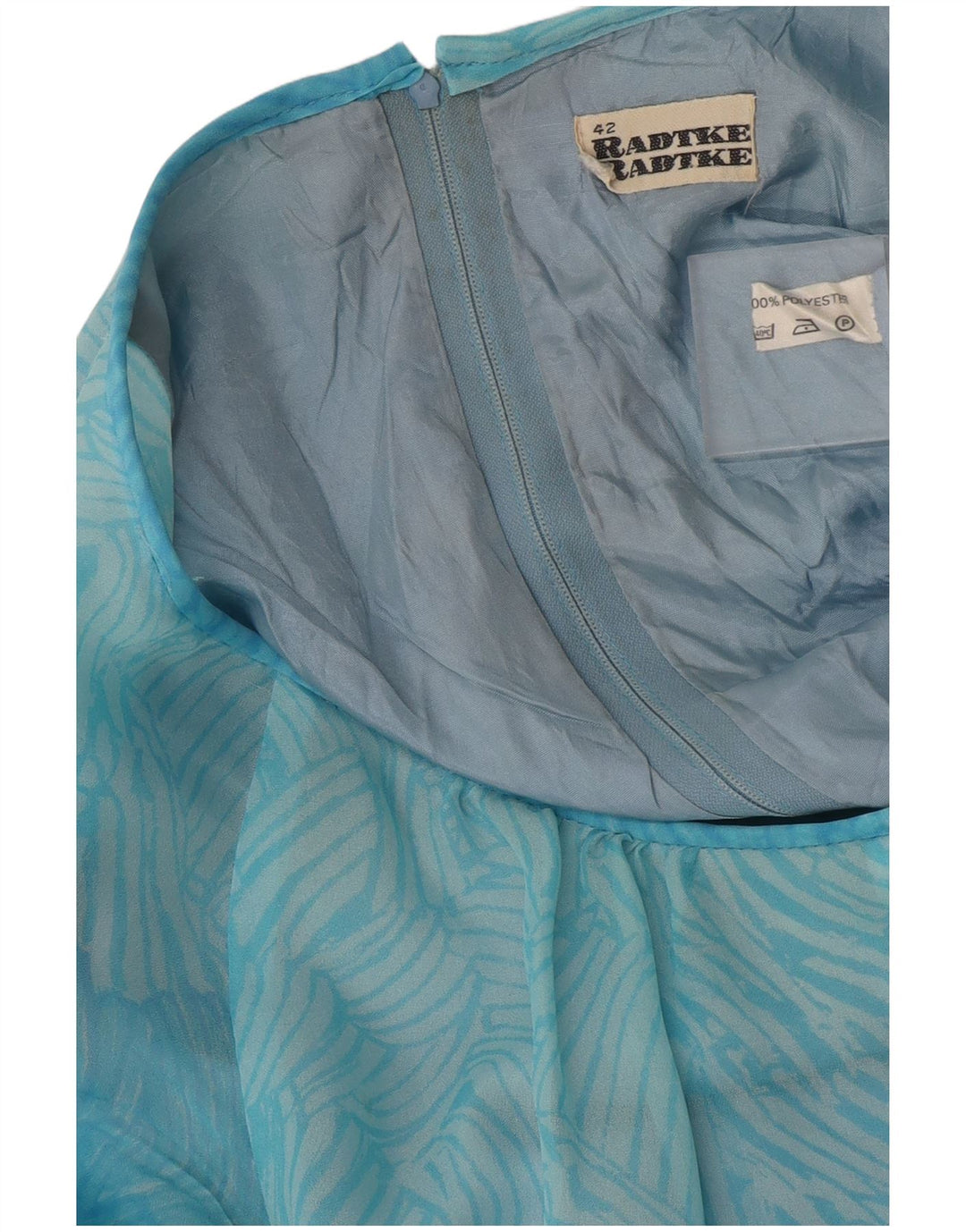 Vestido feminino Radtke com padrão abstrato evasê UE 42 grande multicolorido