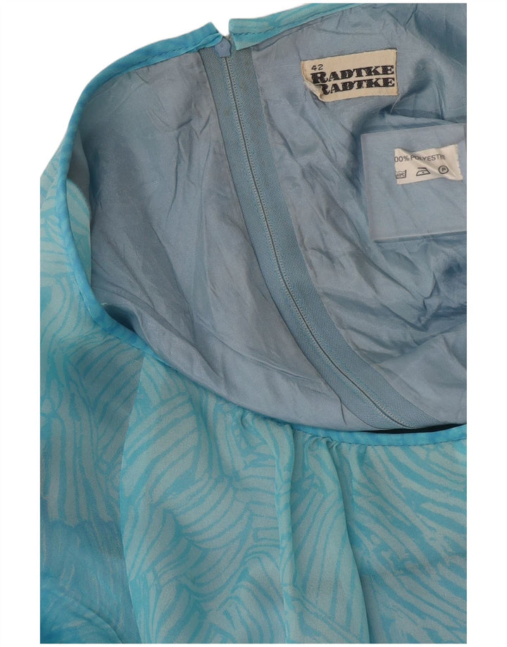 Vestido feminino Radtke com padrão abstrato evasê UE 42 grande multicolorido