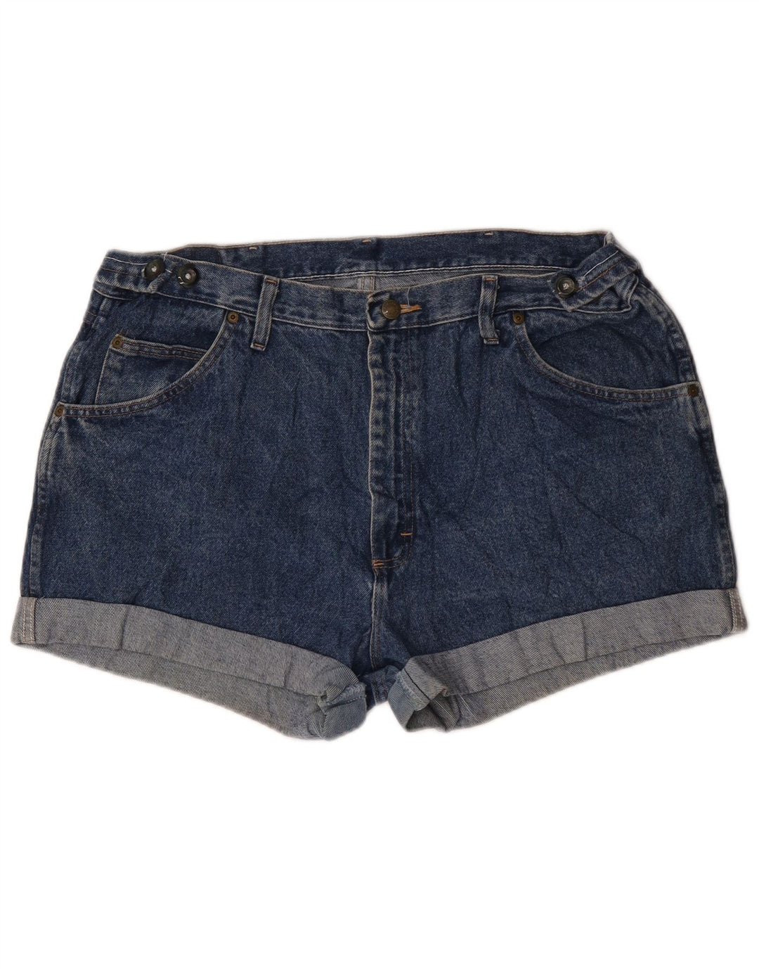Shorts jeans Wrangler feminino de ajuste regular W40 2XL algodão azul