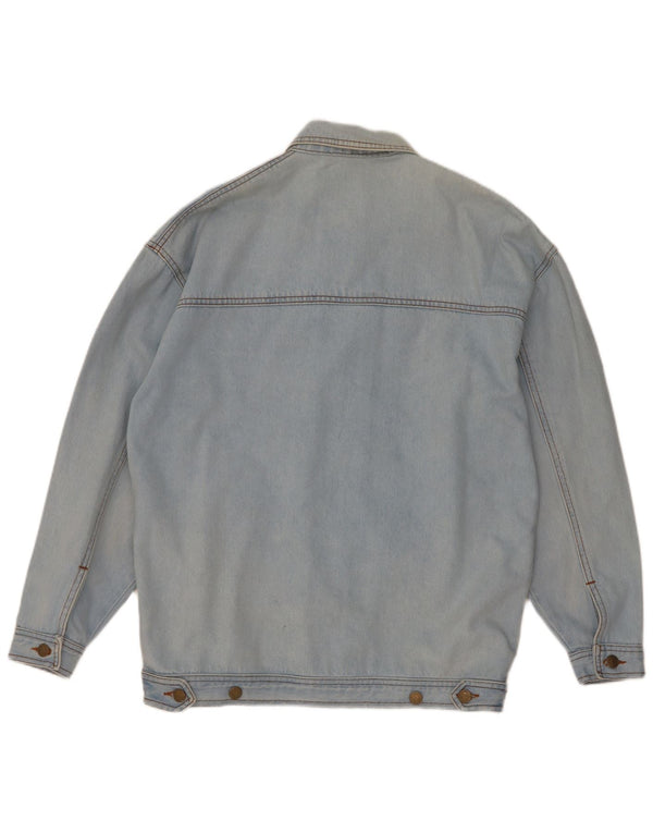 Jaqueta jeans feminina oversized Together UK 10 pequena novidade de algodão azul