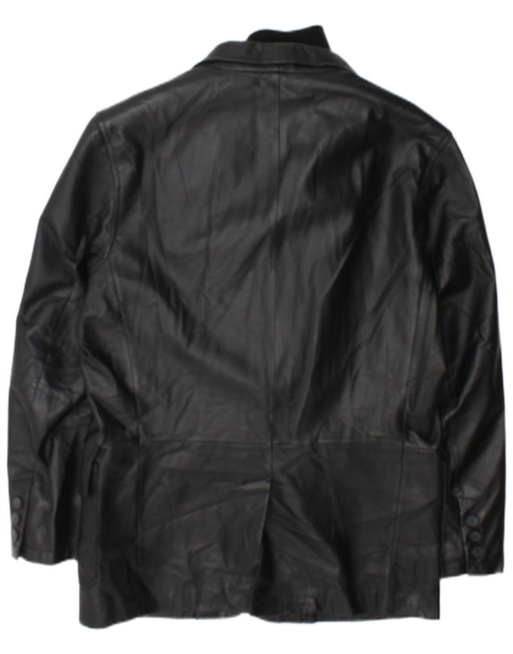 Jaqueta de couro masculina Conbipel IT 48 couro preto médio