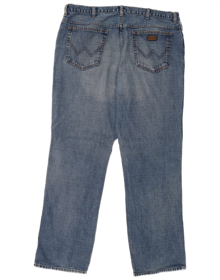 Wrangler Masculino Texas Distressed Straight Jeans W40 L32 Azul Algodão