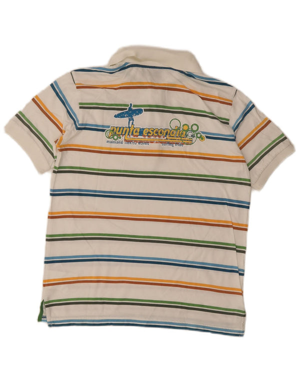 Camisa polo Geox Boys Respira Graphic 11-12 anos algodão listrado branco