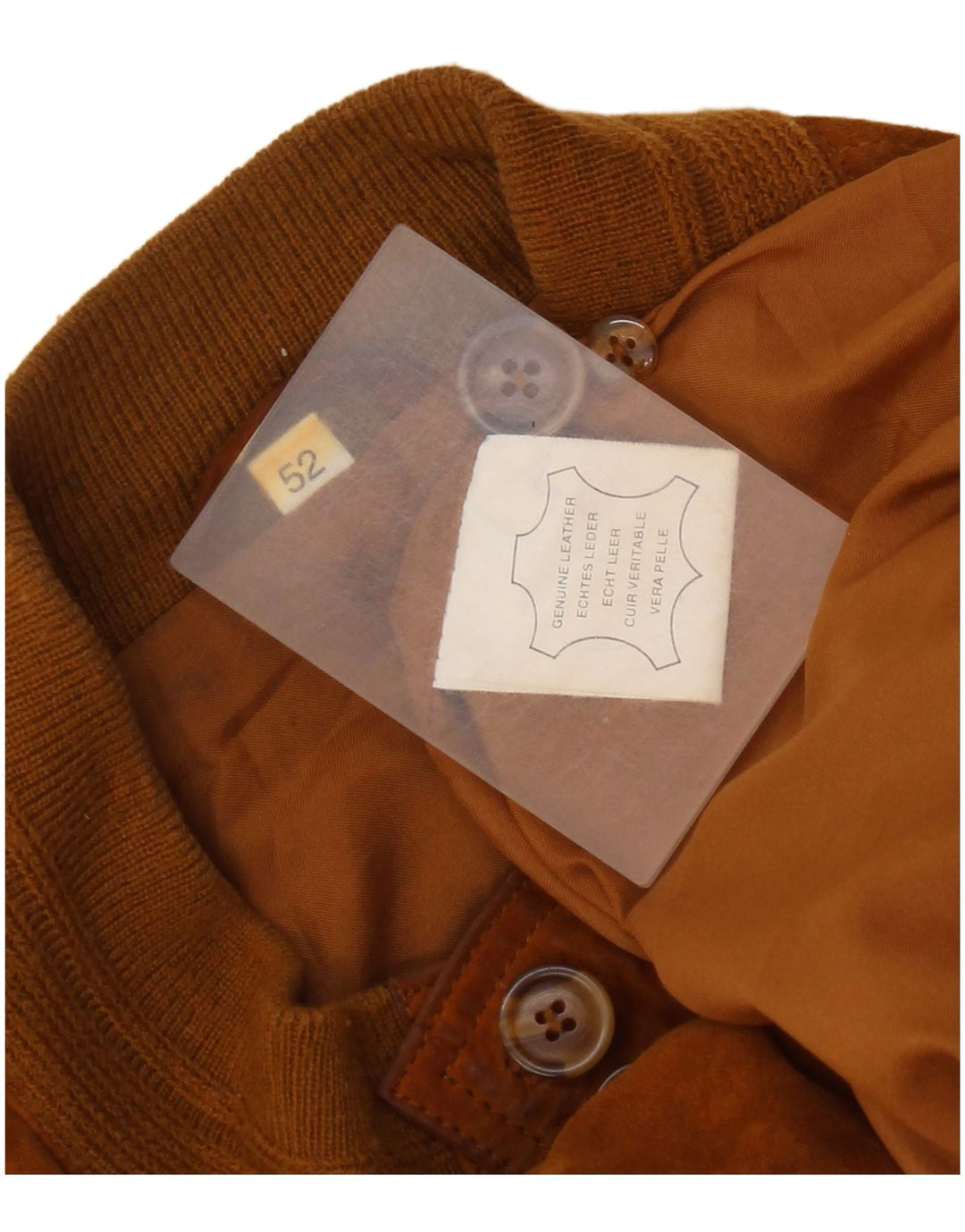 Jaqueta bomber masculina vintage de camurça IT 52 XL couro marrom