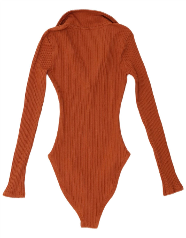 Body feminino MISS SELFRIDGE Reino Unido 8 pequeno algodão marrom