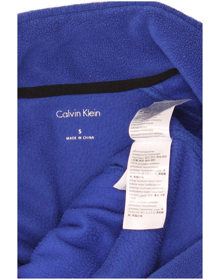Jaqueta Calvin Klein Feminina Graphic Fleece UK 10 Pequeno Bloco Colorido Azul