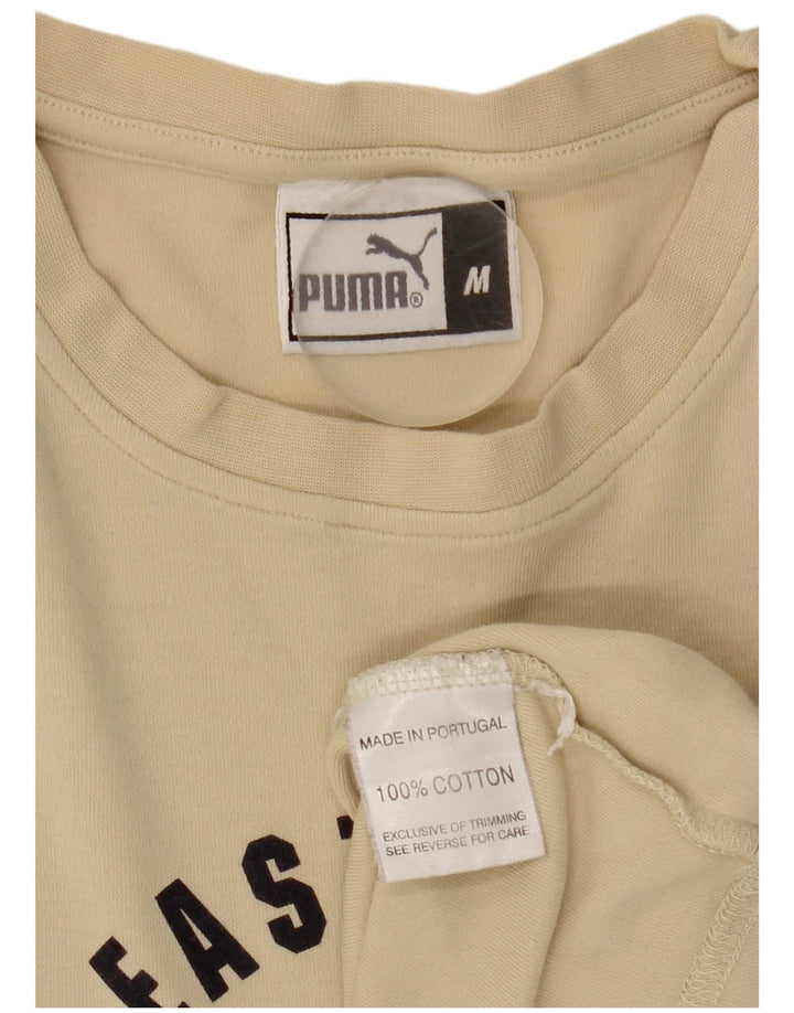Camiseta masculina Puma Graphic Top Médio Algodão Bege