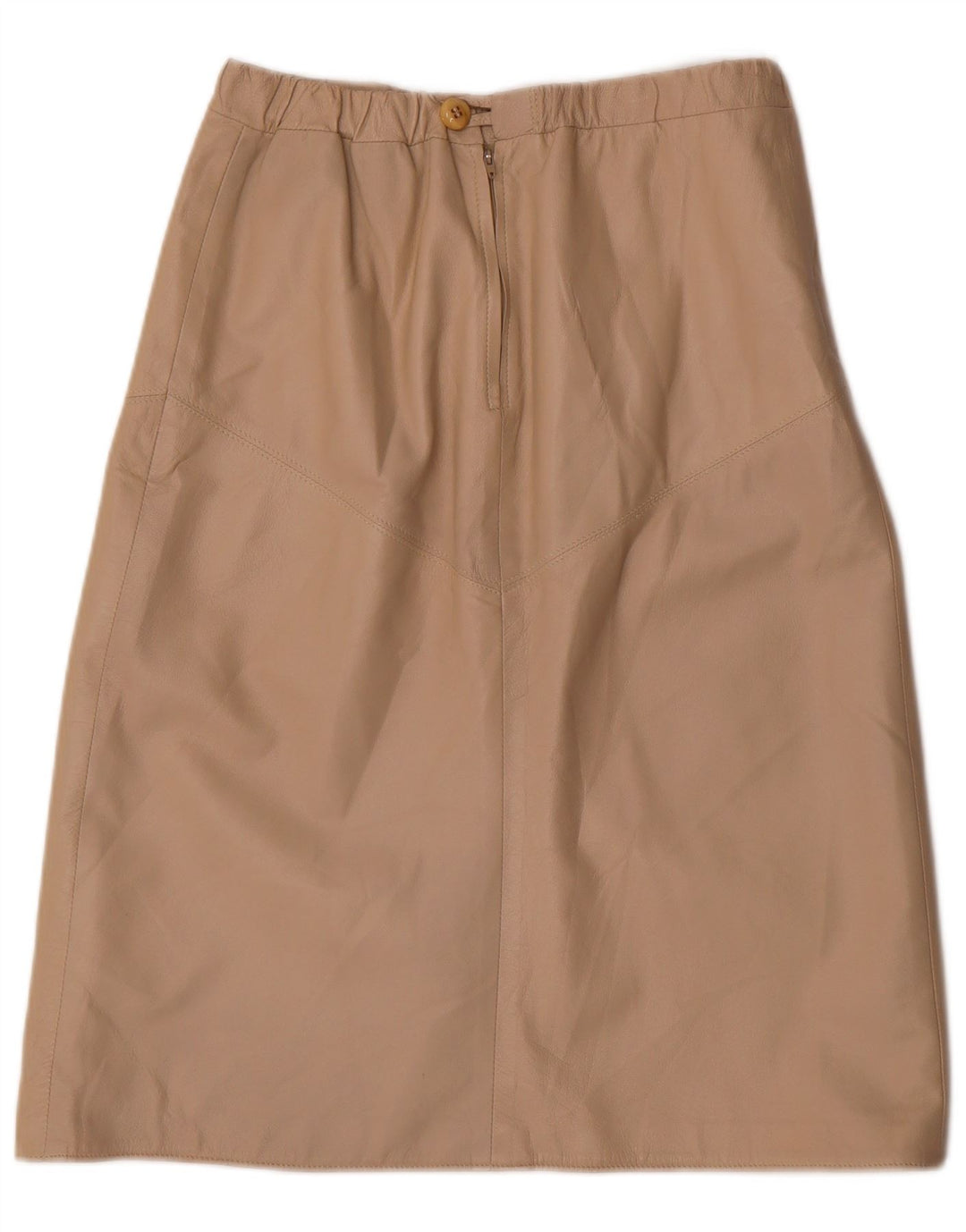 Saia feminina de couro VINTAGE W30 médio bege