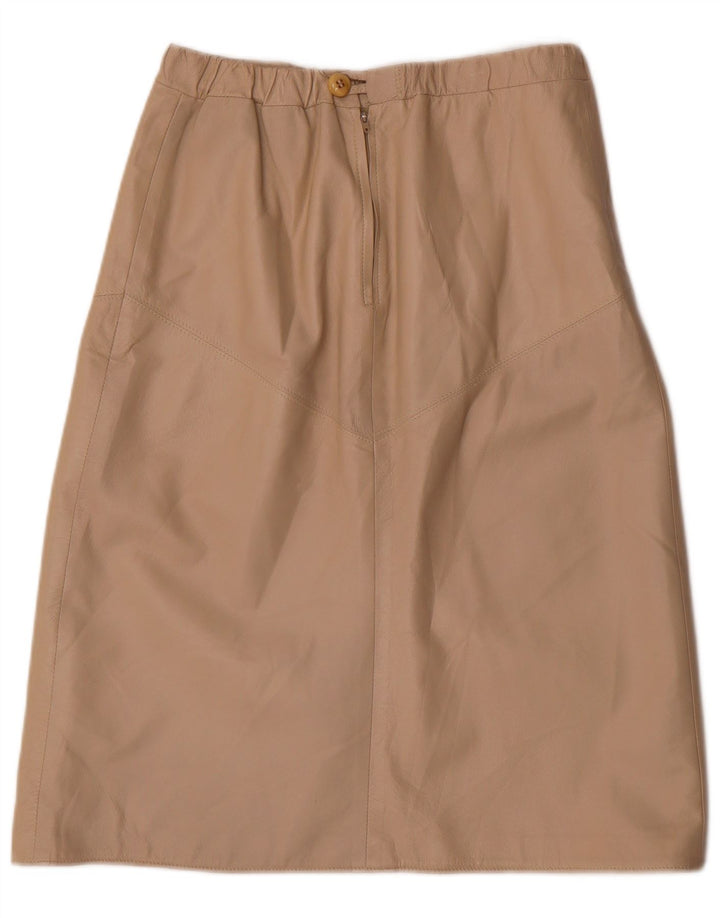 Saia feminina de couro VINTAGE W30 médio bege