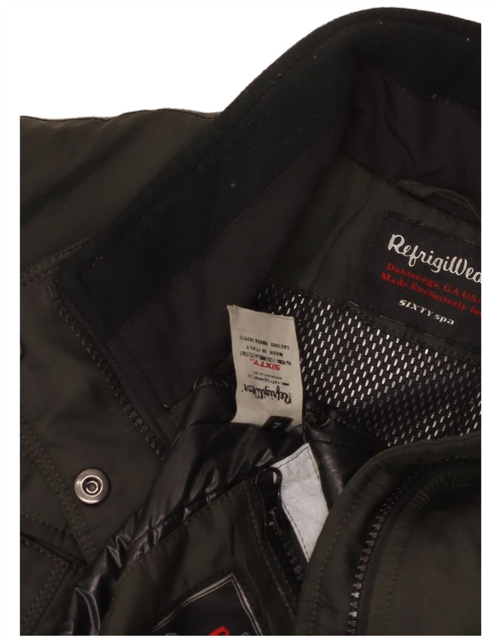 Jaqueta utilitária feminina Refrigiwear UK 14 grande nylon cáqui