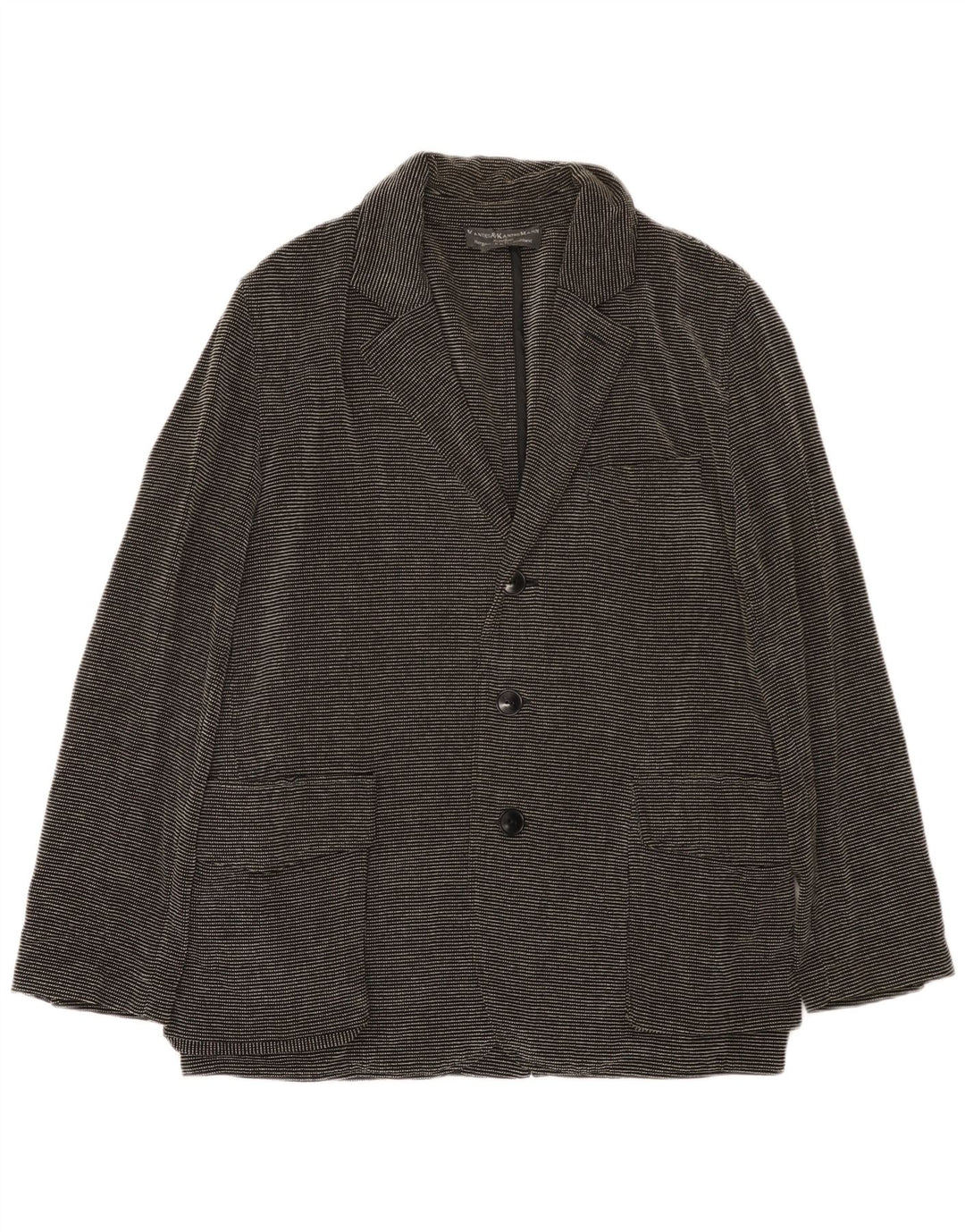 Jaqueta blazer masculina Kandis & Kandis Mann Reino Unido 38 risca de giz preta média
