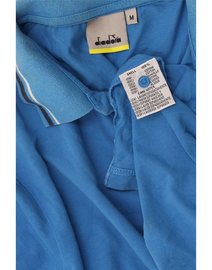 Camisa polo masculina Diadora algodão azul médio