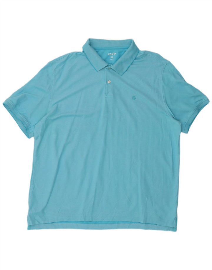 Camisa polo masculina IZOD 2XL algodão azul