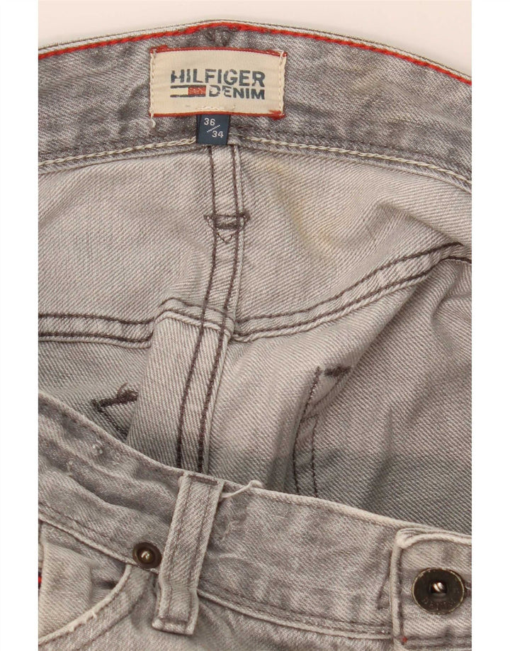 Tommy Hilfiger Masculino Slim Jeans W36 L34 Cinza
