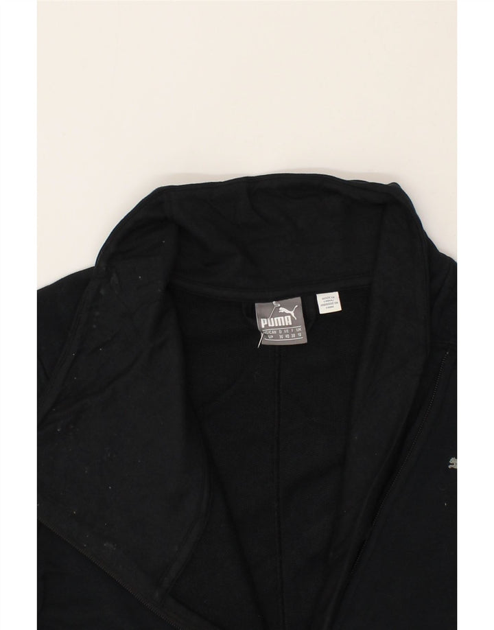 PUMA Womens Tracksuit Top Jacket UK 10 Pequeno Preto