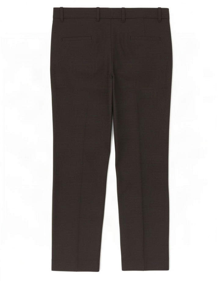 Calça Chino Reta Feminina Zara Médio W28 L28 Poliéster Cinza