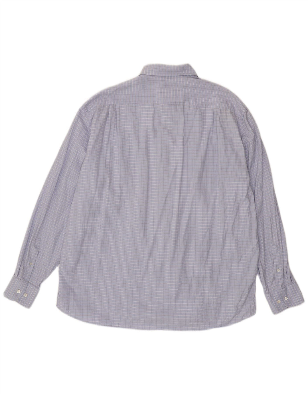 Camisa masculina HUGO BOSS tamanho 45 17 1/2 XL algodão xadrez roxo