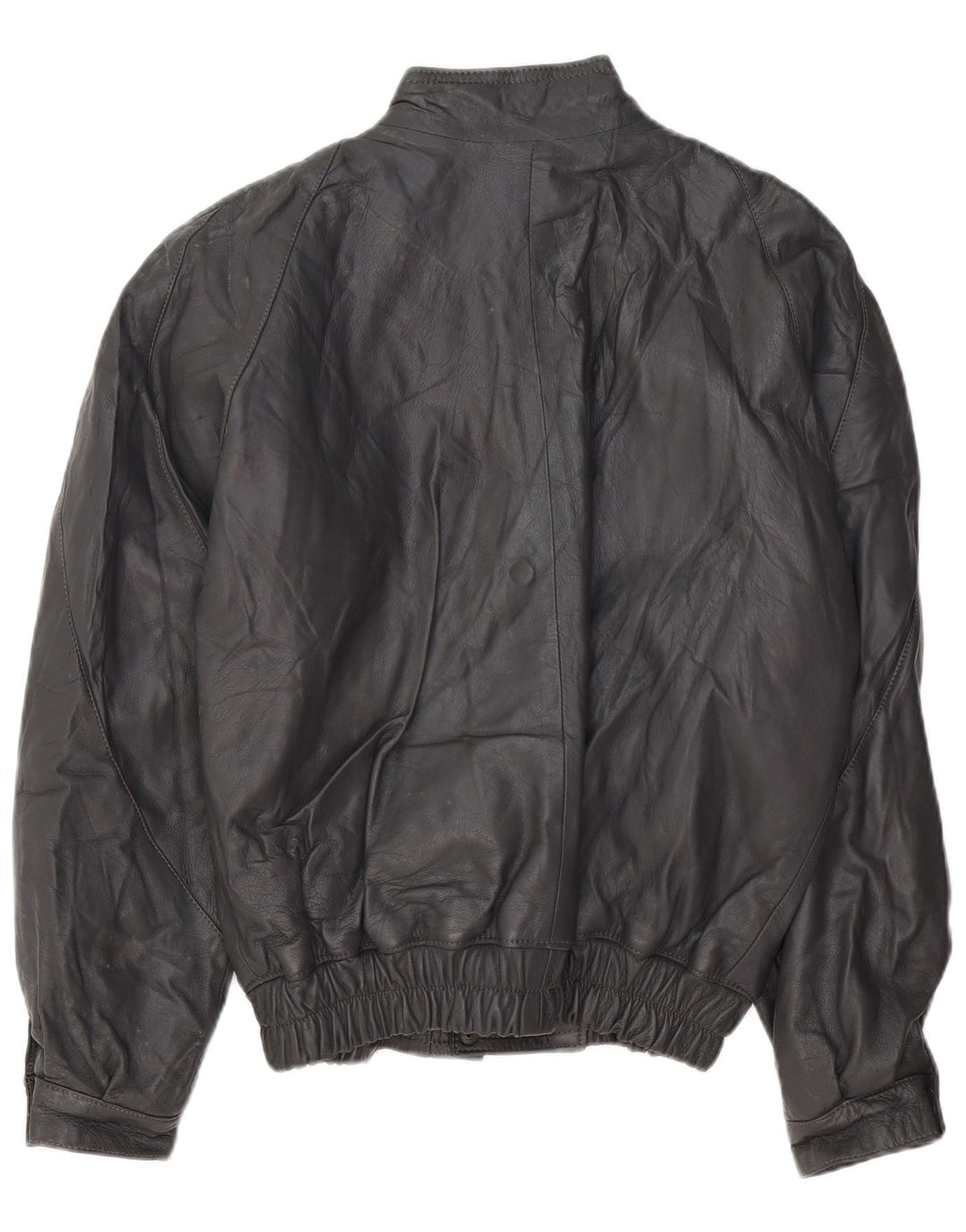 Jaqueta de couro masculina VINTAGE UK 40 grande couro cinza