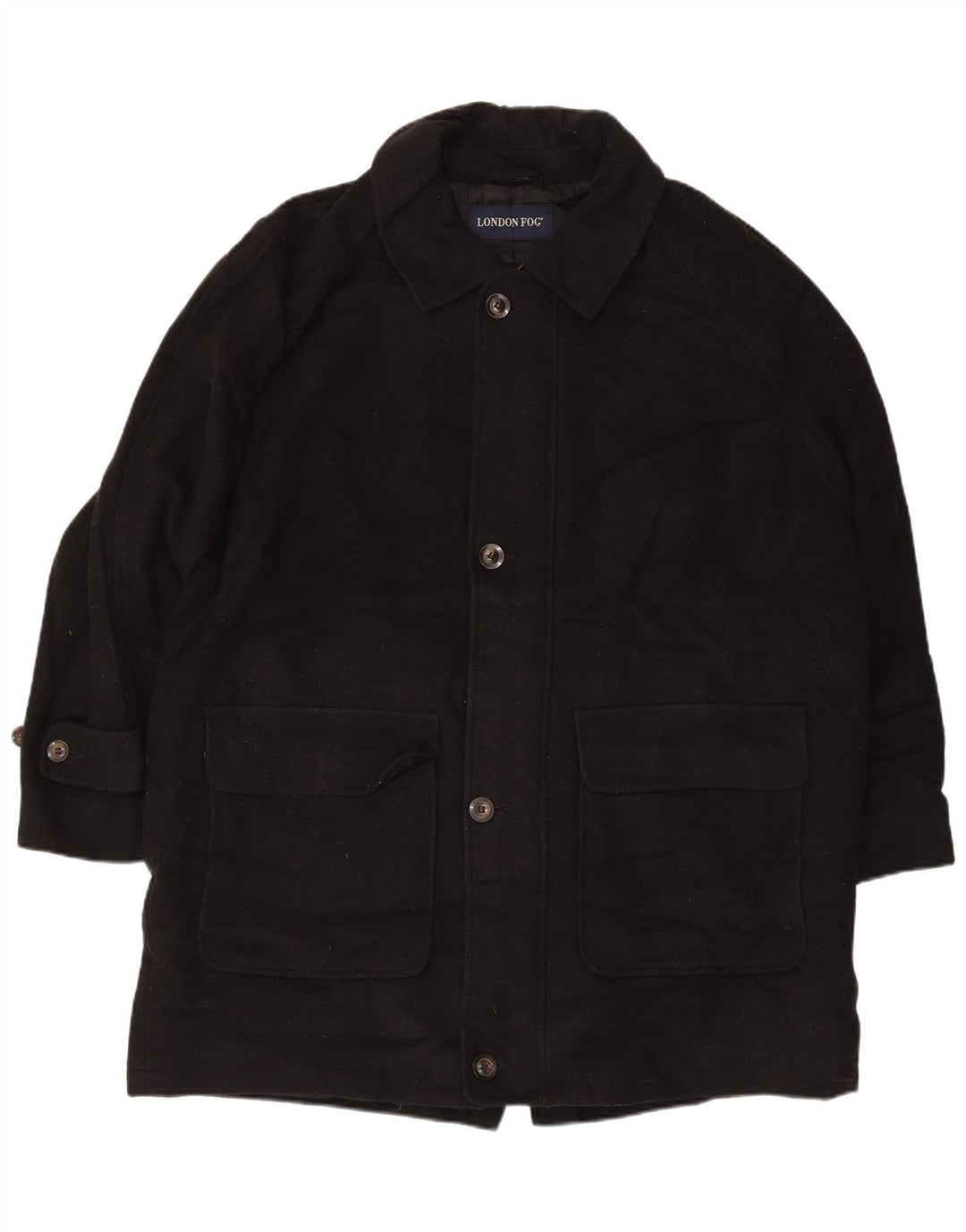 Sobretudo oversized masculino LONDON FOG UK 40 grande preto