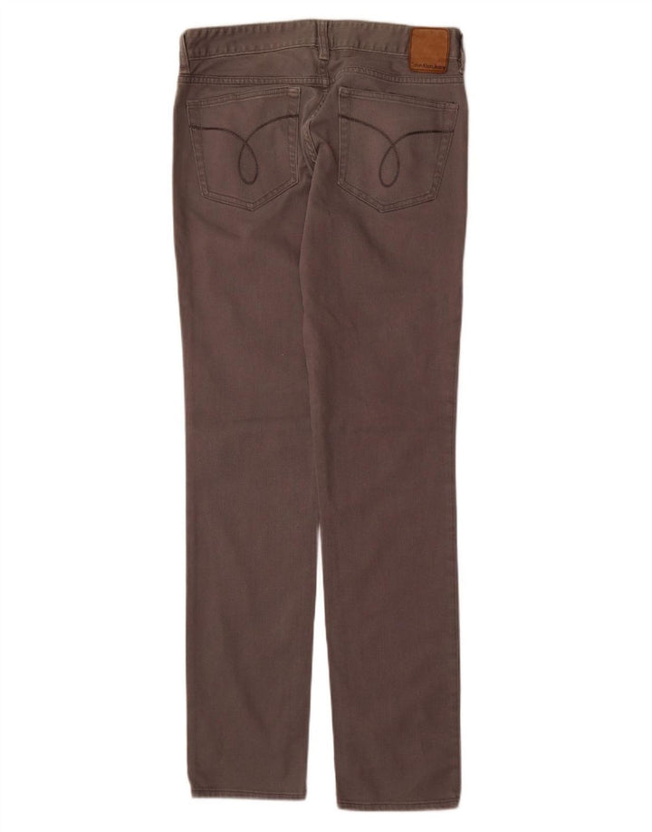 CALVIN KLEIN Calça feminina casual slim W31 L34 algodão cinza