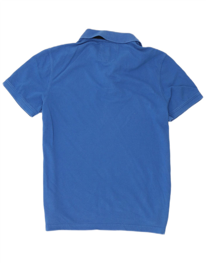 Camisa polo masculina Crew Clothing grande algodão azul
