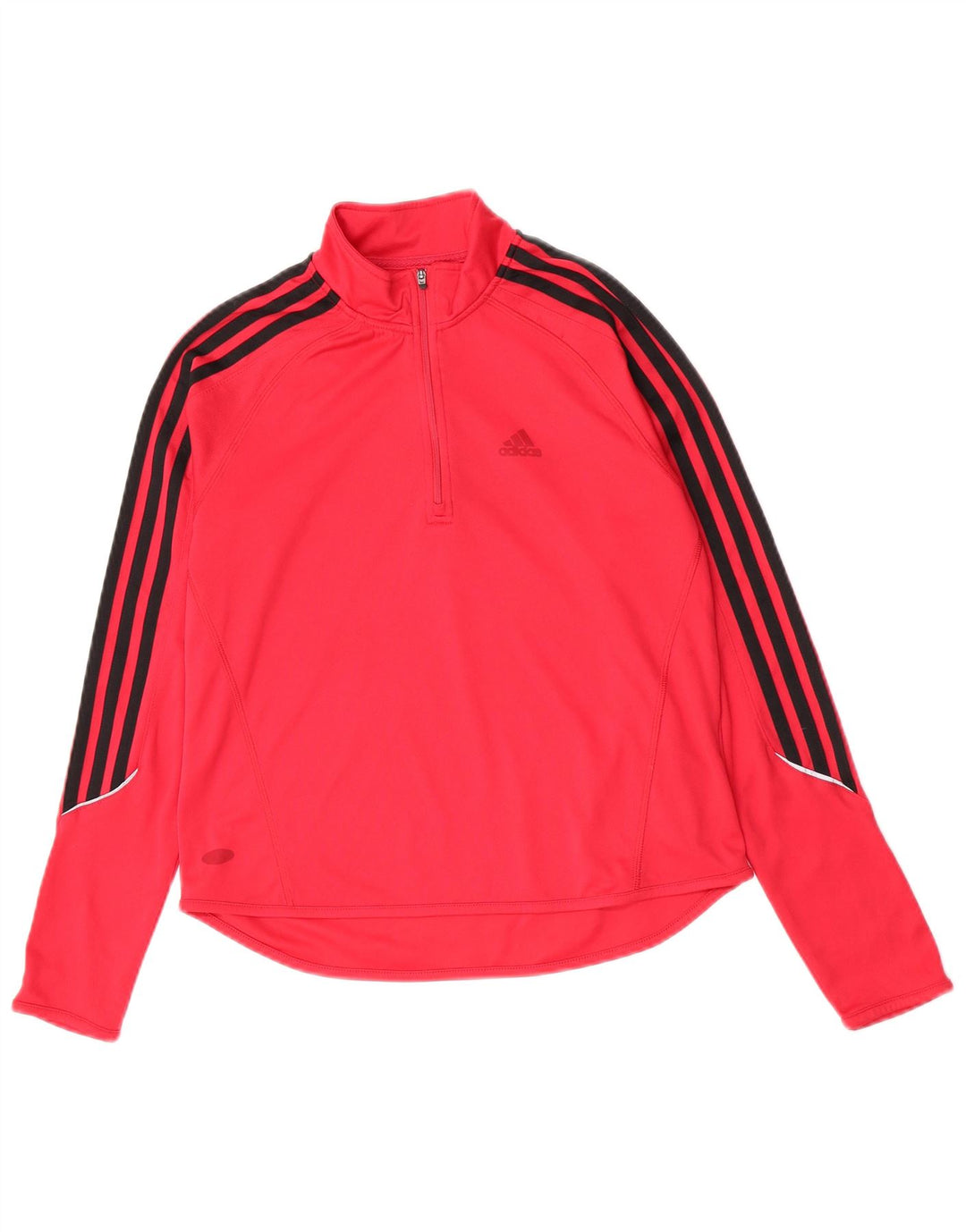 Adidas feminino zip neck pulôver treino top reino unido 10 pequeno rosa poliéster