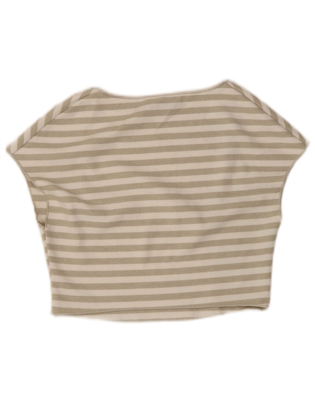 Top curto feminino ZARA UK 12 listrado branco médio
