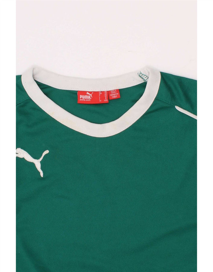 Puma Meninos Top Manga Comprida 9-10 Anos Verde Colorblock
