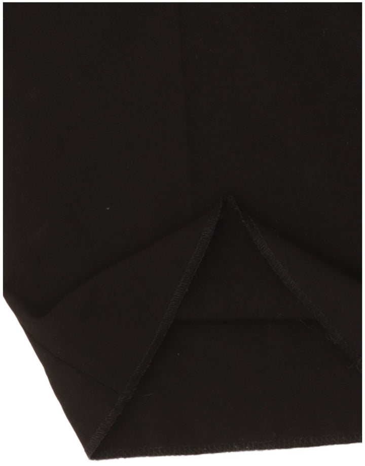 ST. Calça feminina BERNARD cintura alta reta casual W28 L35 preta