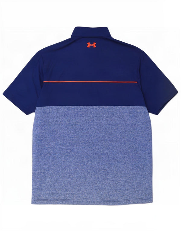 Camisa polo masculina Under Armour média azul marinho colorblock