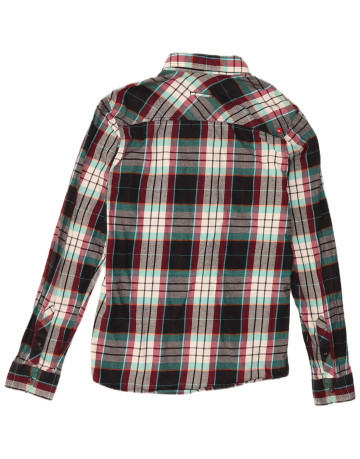 Camisa masculina de flanela Quiksilver Mid Fit média xadrez multicolorida