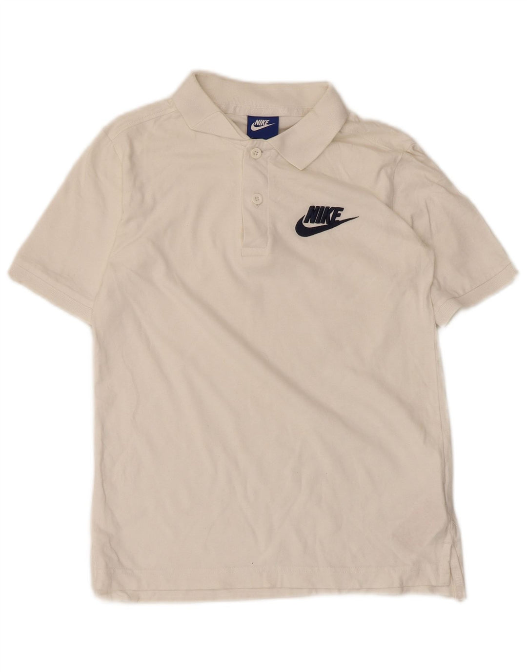 Camisa polo Nike Boys 10-11 anos médio algodão branco